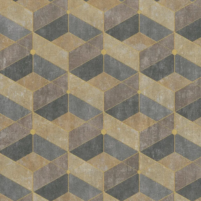 4082-382022 Muir Neutral Geo Wallpaper