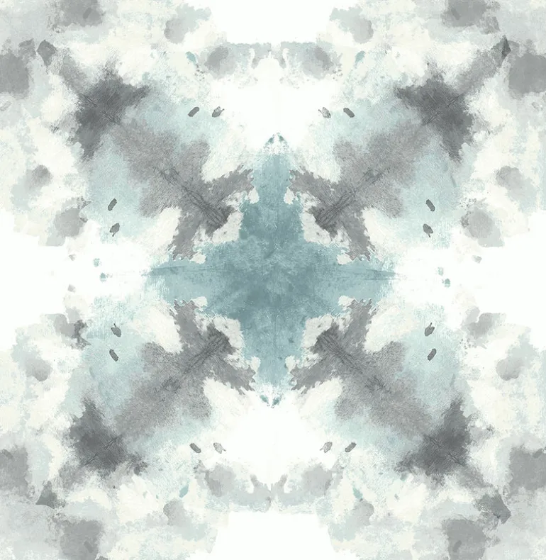 2763-24211 Mysterious Teal Abstract Wallpaper