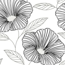 2973-91134 Mythic Black Floral Wallpaper