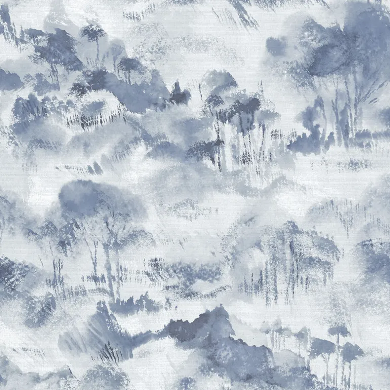 2975-87545 Nara indigo Toile Wallpaper