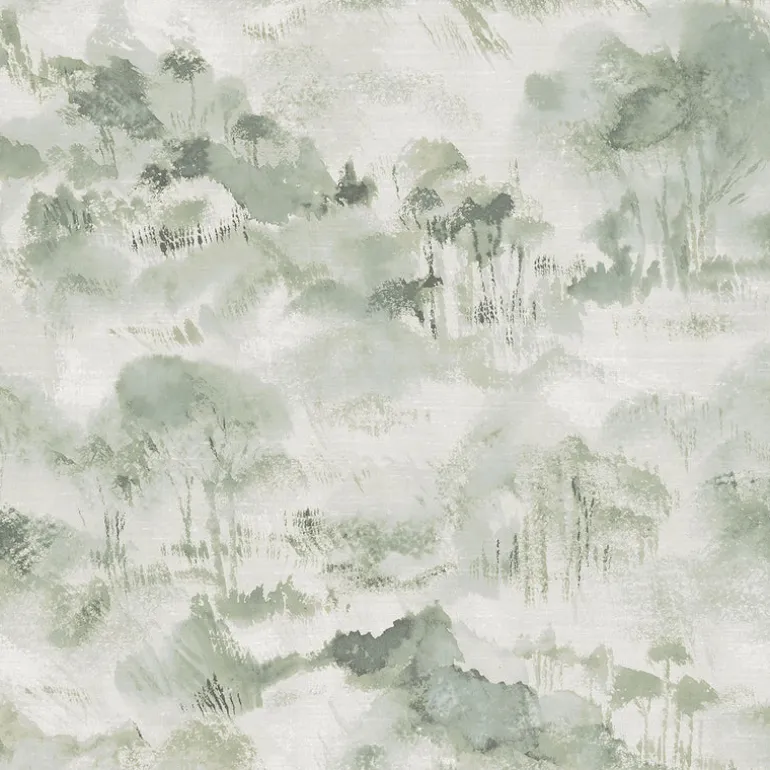 2975-87547 Nara Sage Toile Wallpaper
