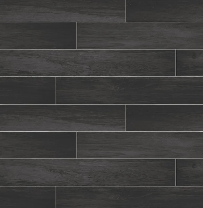 2767-23820 Nika Black Sleek Wood Wallpaper