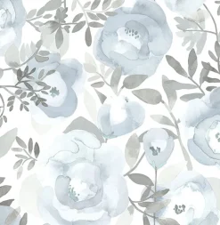 2903-25841 Orla Blue Floral Wallpaper