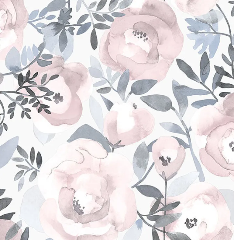 2903-25840 Orla Purple Floral Wallpaper