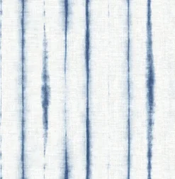 2969-26049 Orleans Blue Shibori Faux Linen Wallpaper