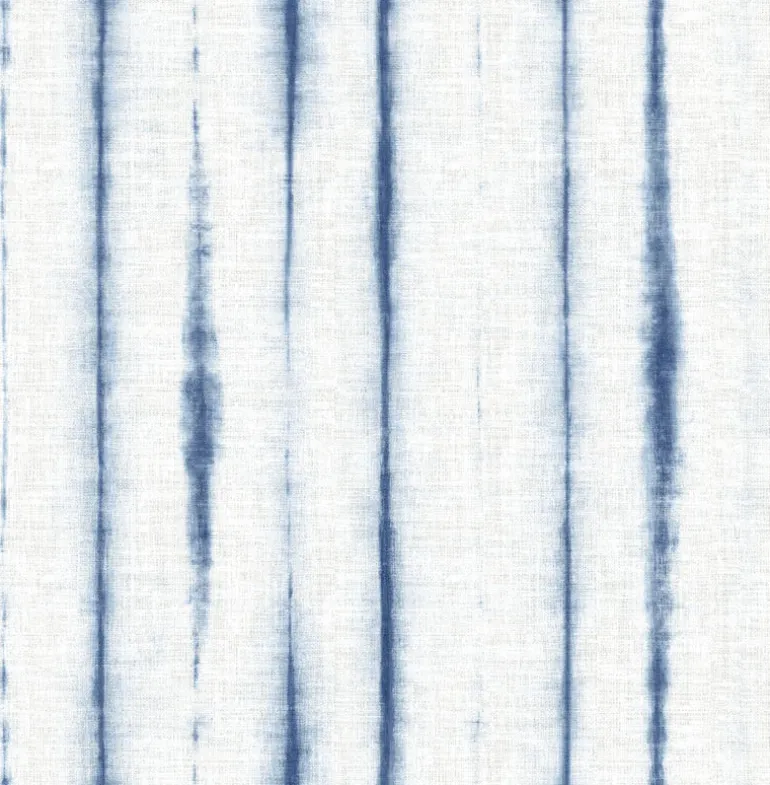 2969-26049 Orleans Blue Shibori Faux Linen Wallpaper