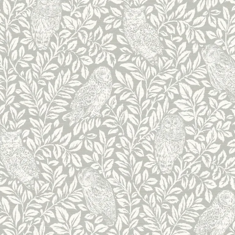 3123-12411 Parliament Grey Owl Wallpaper