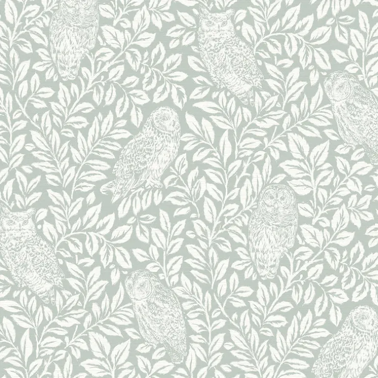 3123-12414 Parliament Seafoam Owl Wallpaper