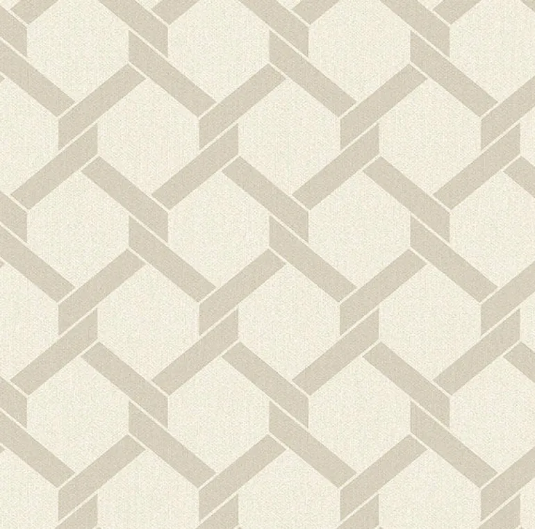2971-86311 Payton Beige Hexagon Trellis Wallpaper