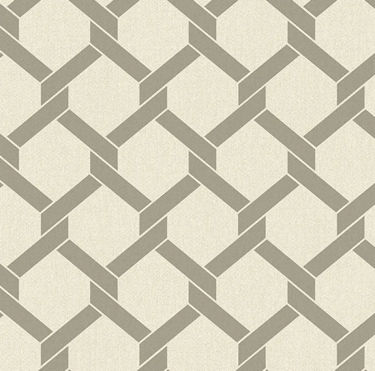 2971-86309 Payton Grey Hexagon Trellis Wallpaper