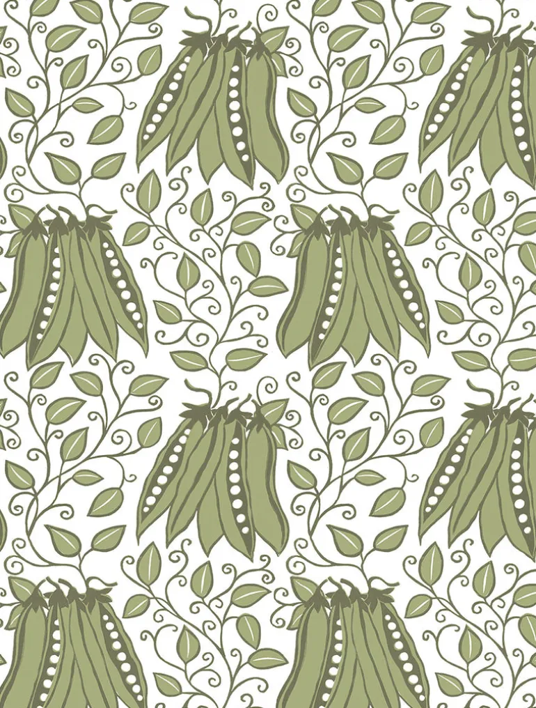 2821-25120 Peas in a Pod Olive Garden Wallpaper