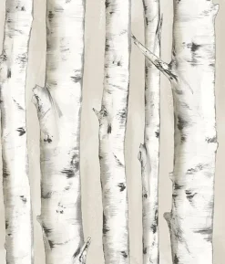 3118-12601 Pioneer Off-White Birch Tree Wallpaper