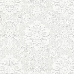 4000-32808 Plouf White Damask Paintable Wallpaper