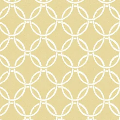 3122-11003 Quelala Yellow Ring Ogee Wallpaper
