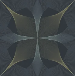2902-25526 Radius Navy Geometric Wallpaper