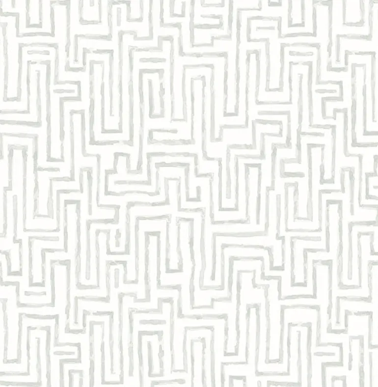 2861-25703 Ramble Grey Geometric Wallpaper