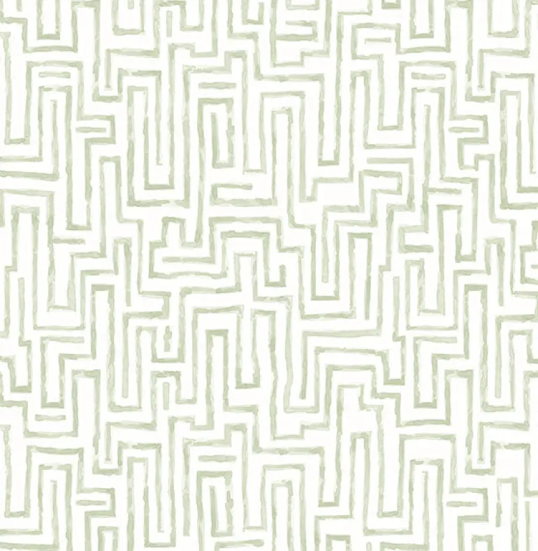 2861-25702 Ramble Sage Geometric Wallpaper