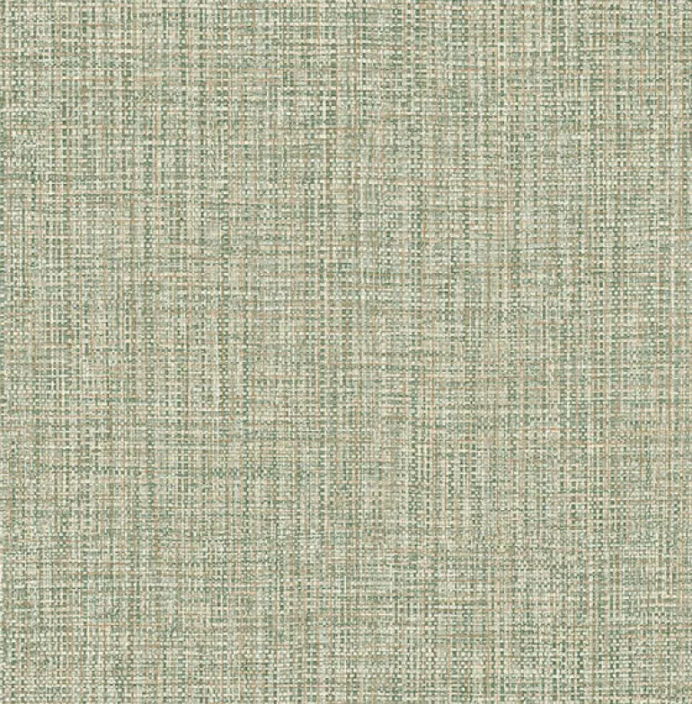 2908-24946 Rattan Green Woven Wallpaper