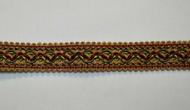 1397 Red Gold Flat Braid Trim