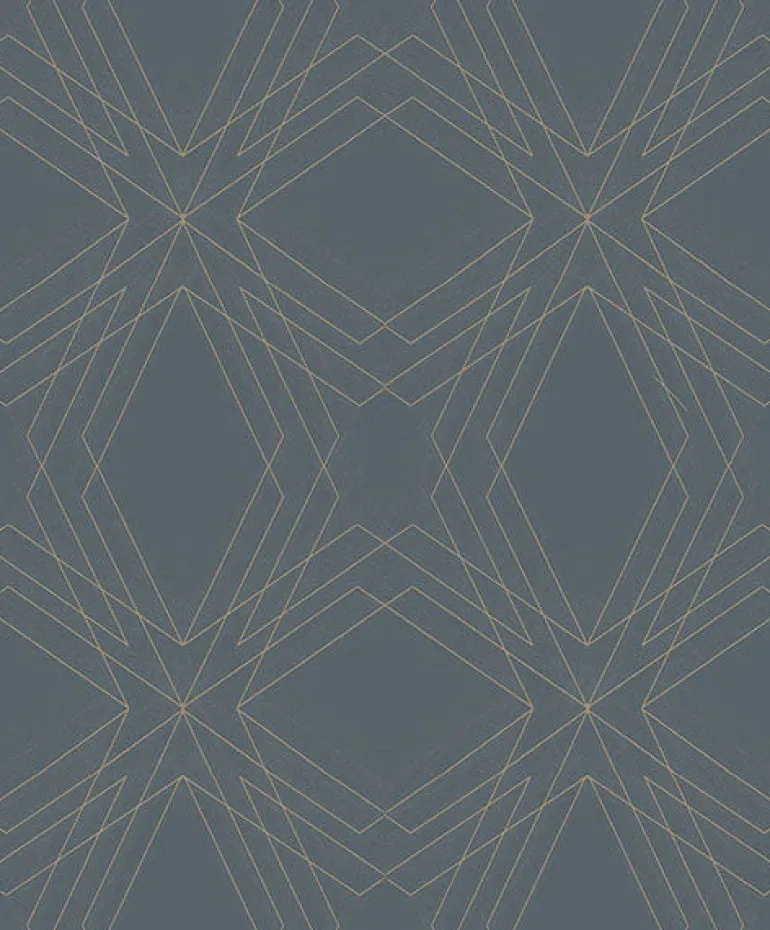2908-87107 Relativity Charcoal Geometric Wallpaper