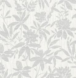 4025-82530 Riemann Silver Floral Wallpaper