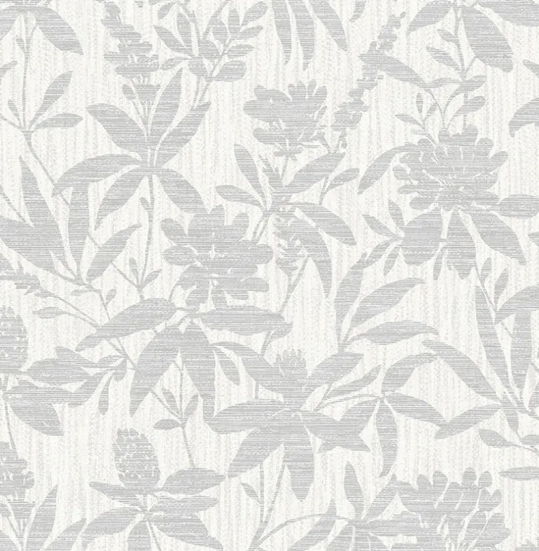 4025-82530 Riemann Silver Floral Wallpaper