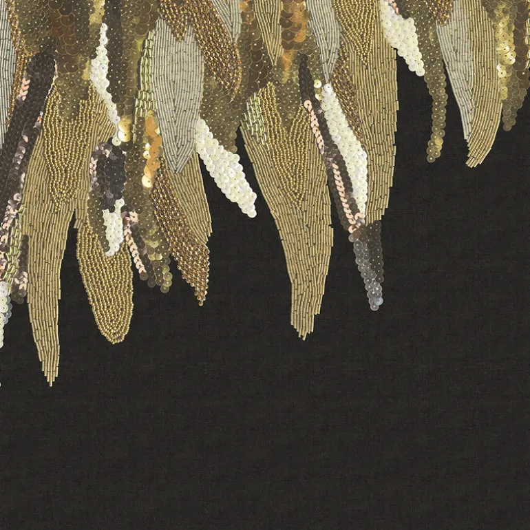 307406 Right Fancy Feather Black Wall Mural