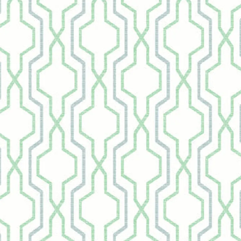 2973-90605 Rion Green Trellis Wallpaper