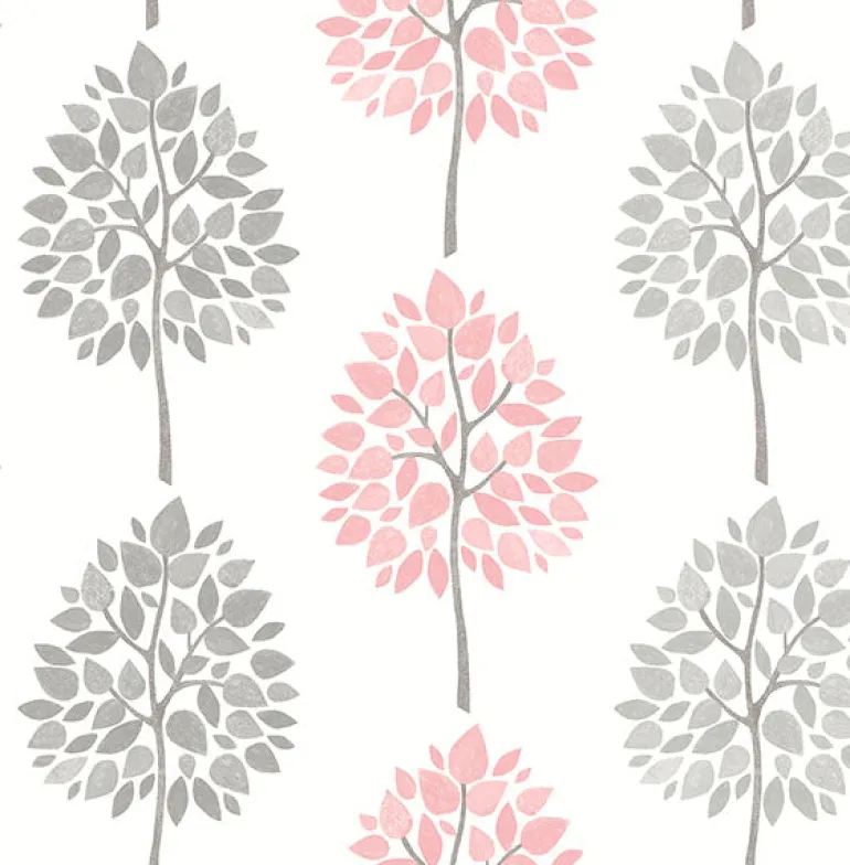 2814-24968 Saar Pink Tree Wallpaper