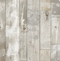 2922-24054 Samuel Light Grey Distressed Wood Wallpaper