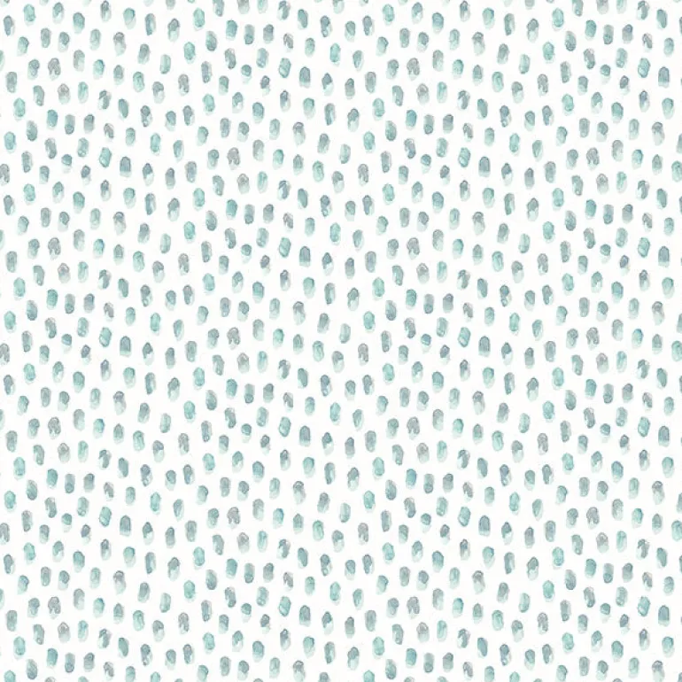 3120-13611 Sand Drips Aqua Painted Dots Wallpaper