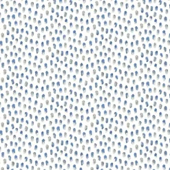 3120-13614 Sand Drips Blue Painted Dots Wallpaper