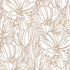 2970-87358 Selwyn Metallic Copper Floral Wallpaper