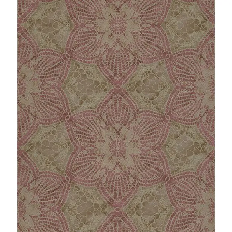 376054 Seychelles Mauve Medallion Wallpaper