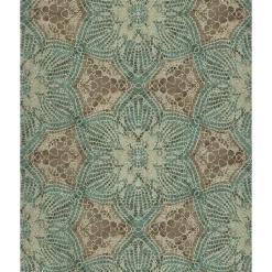 376052 Seychelles Teal Medallion Wallpaper