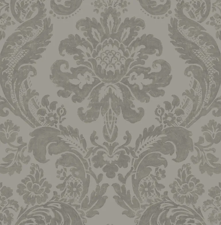 2763-87313 Shadow Grey Damask Wallpaper