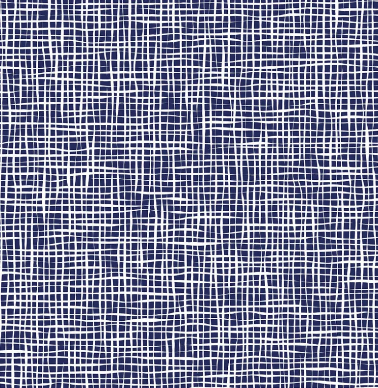 2764-24330 Shanti Blue Grid Wallpaper