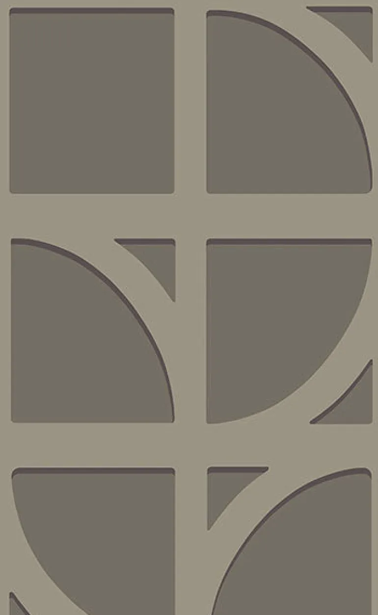 395804 Shapes Dark Grey Curved Trellis Wallpaper