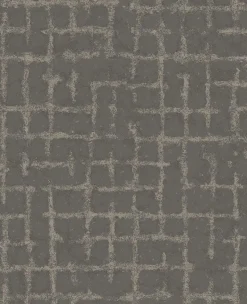 2964-87349 Shea Charcoal Distressed Geometric Wallpaper
