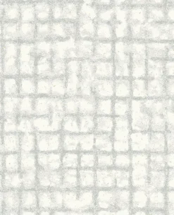 2964-87348 Shea Light Grey Distressed Geometric Wallpaper