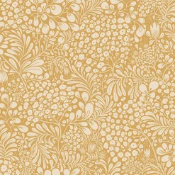 2932-65127 Siv Mustard Botanical Wallpaper