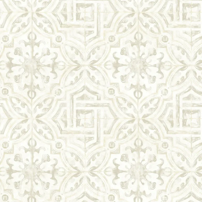 3123-12333 Sonoma Cream Spanish Tile Wallpaper