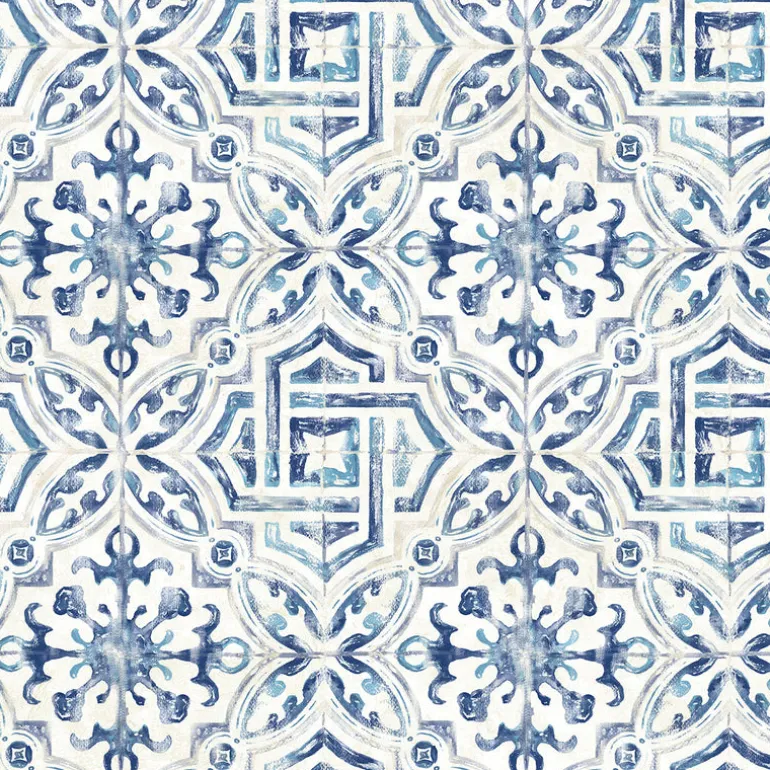 2904-12332 Sonoma Navy Spanish Tile Wallpaper