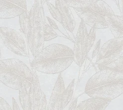 4035-37836-1 Suki Cream Leaves Wallpaper