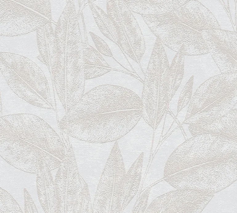 4035-37836-1 Suki Cream Leaves Wallpaper