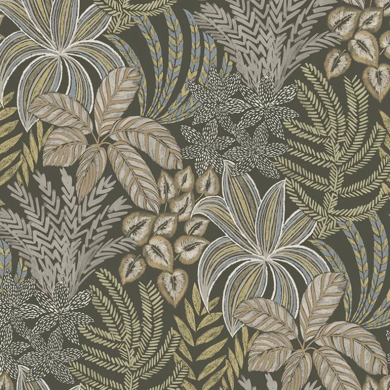 2970-13903 Sumner Brown Woodland Botanical Wallpaper