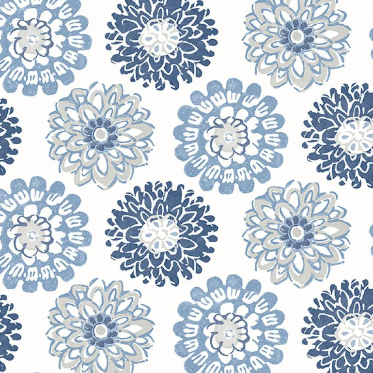 3120-13705 Sunkissed Blue Floral Wallpaper