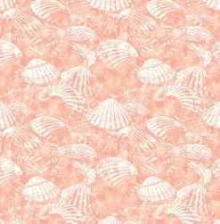2904-25689 Surfside Coral Shells Wallpaper