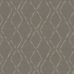 3118-12654 Tapa Brown Trellis Wallpaper