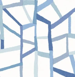 2903-25849 Tate Blue Geometric Linen Wallpaper